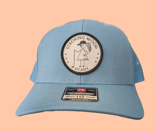 Blue Stroking Wood Lambo Cap